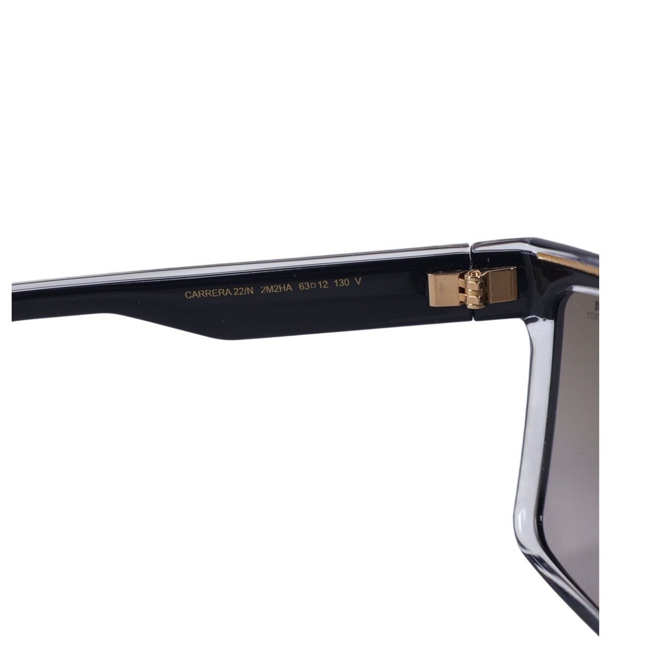 Carrera Men's Square Lightweight Sunglasses - Black Gold / Brown Gradient