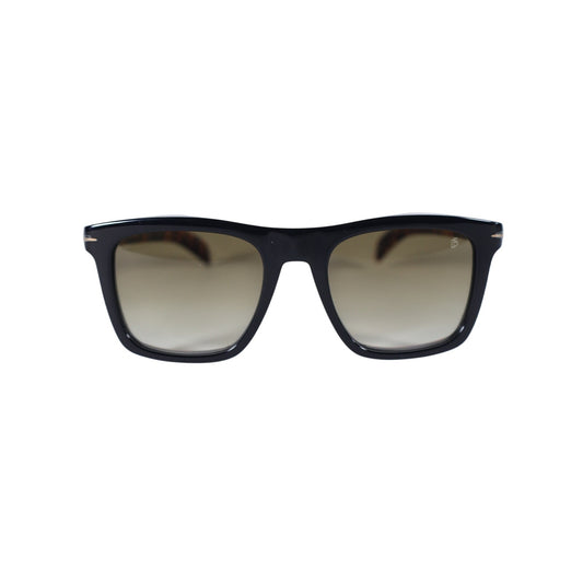 David Beckham Square Men's Designer Sunglasses - Black / Tortoise Arms