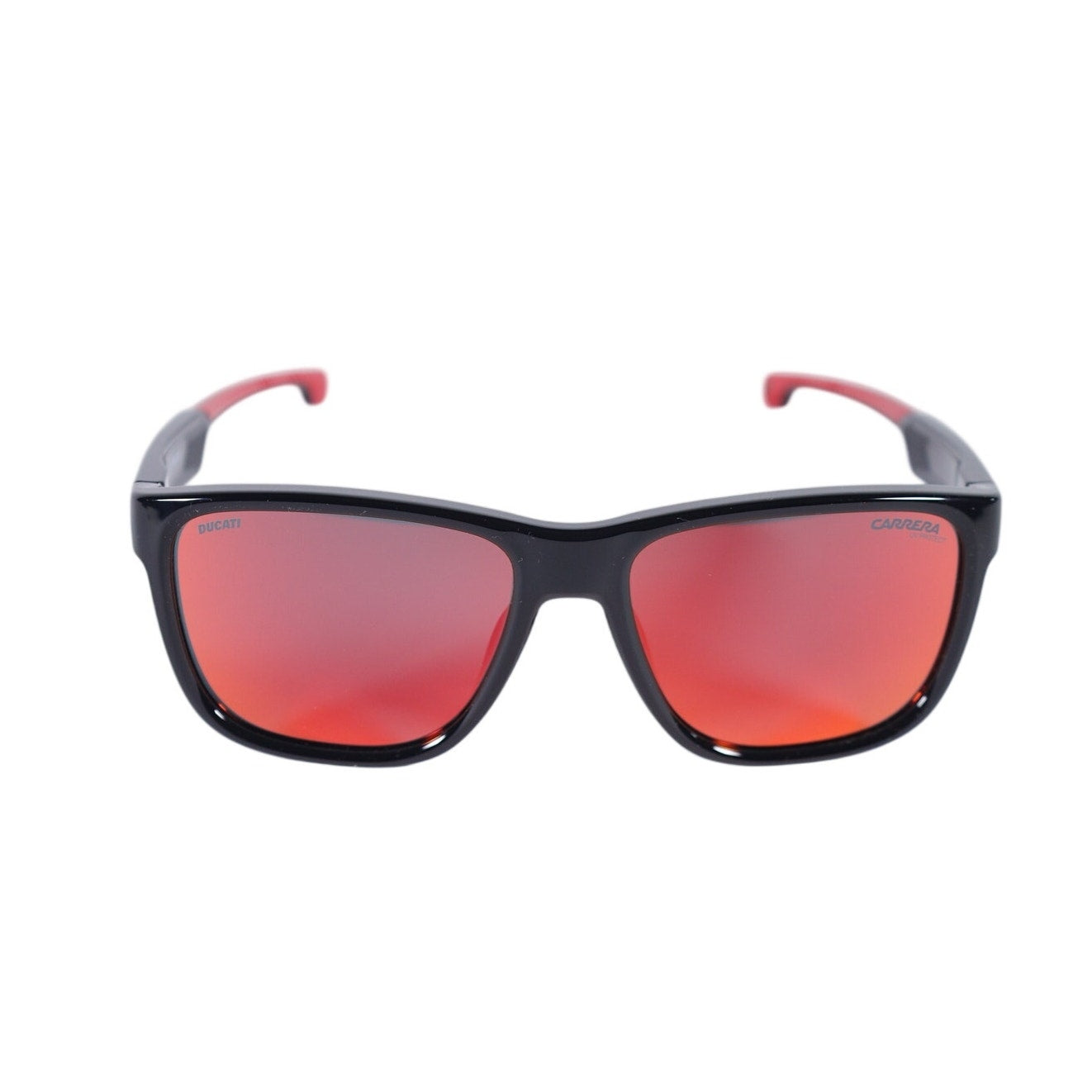 Carrera x Ducati Square Lightweight Sunglasses - Black Frame/Red Mirrored