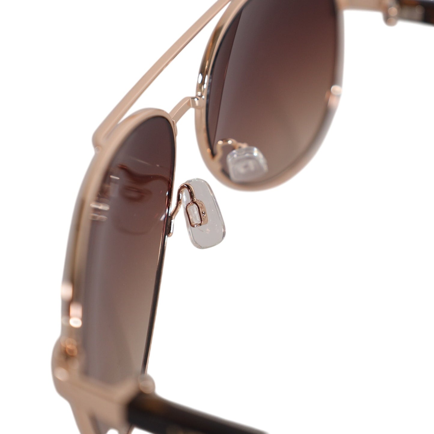 Velvet Eyewear BONNIE Aviator Sunglasses - Gold-Tortoise / Brown Gradient