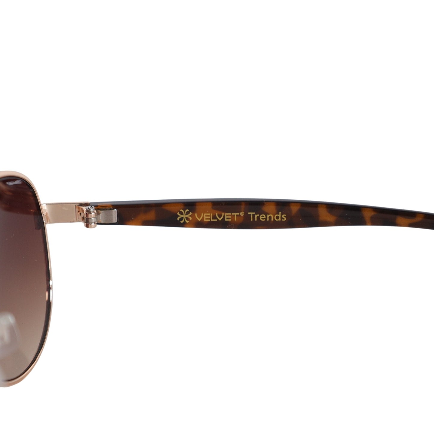 Velvet Eyewear BONNIE Aviator Sunglasses - Gold-Tortoise / Brown Gradient