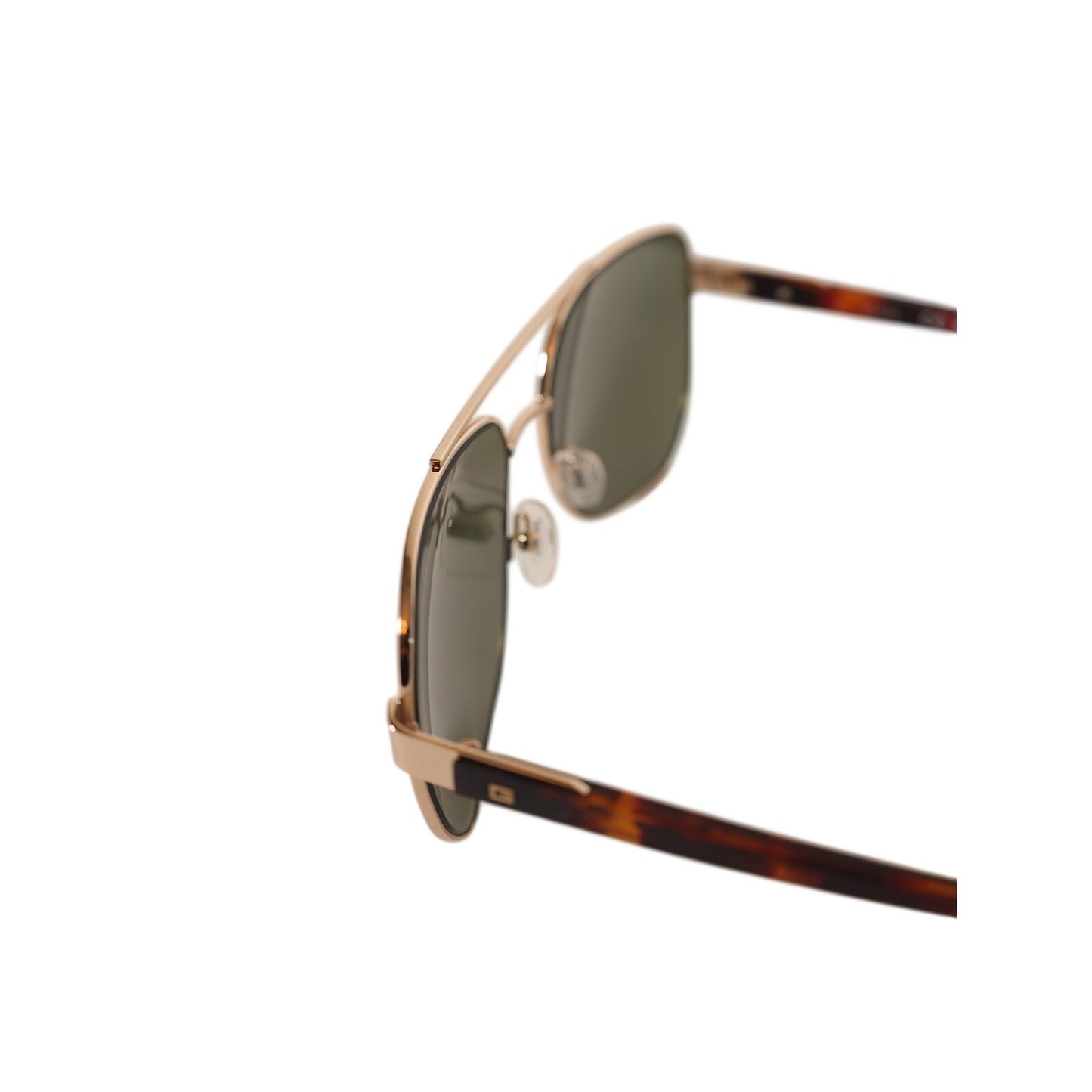 GUESS Metal Pilot Aviator Sunglasses – Gold / Green