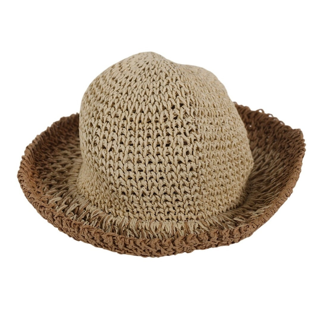 Eugenia Kim - Bailey Natural Ombre Straw Bucket Hat - Natural Tan / Brown