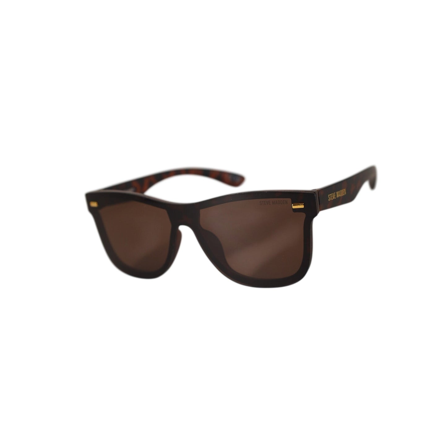 Steve Madden MARLINS Lightweight Shield Sunglasses - Tortoise / Brown
