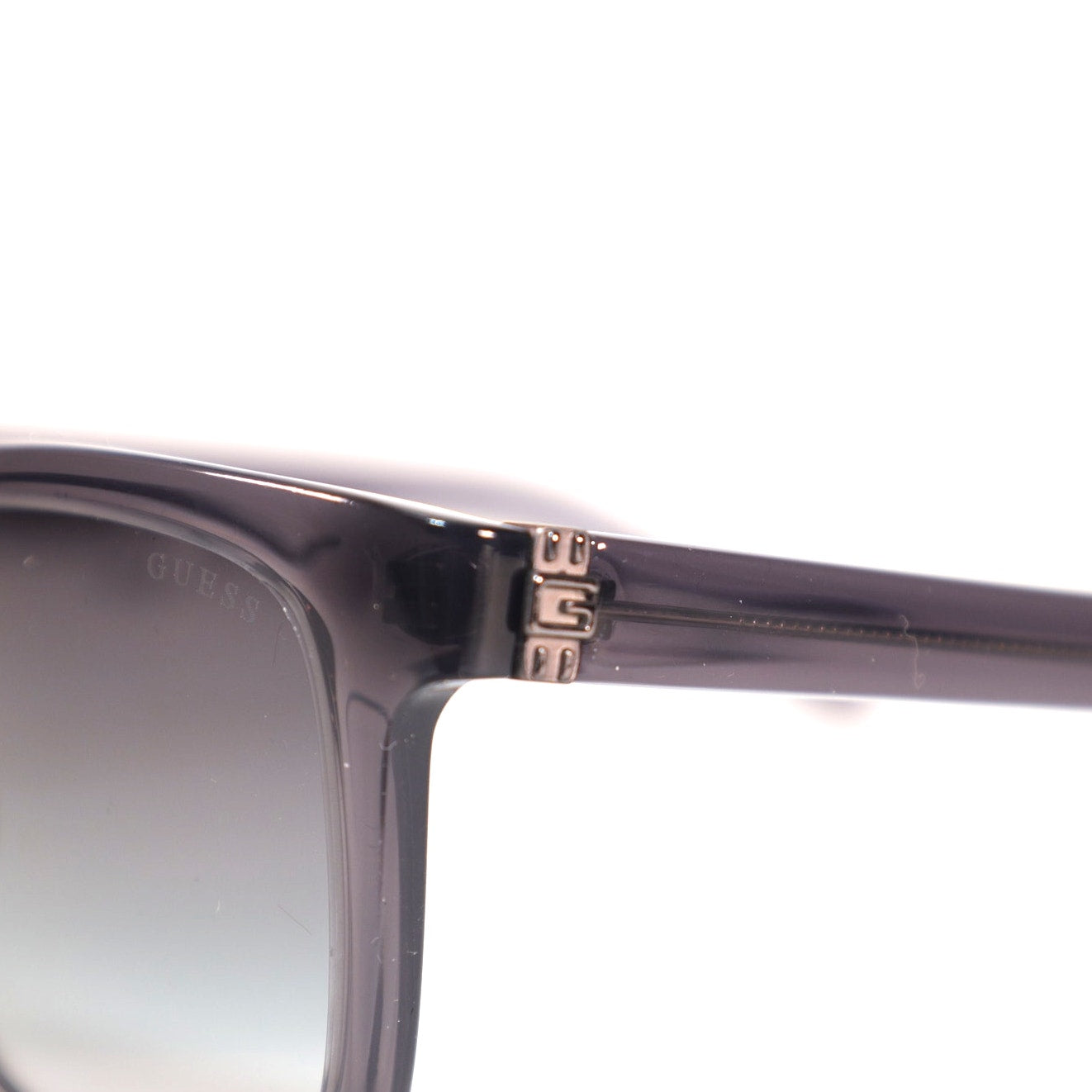 Guess Square Mens Sunglasses - Transparent Grey / Smoke Gradient