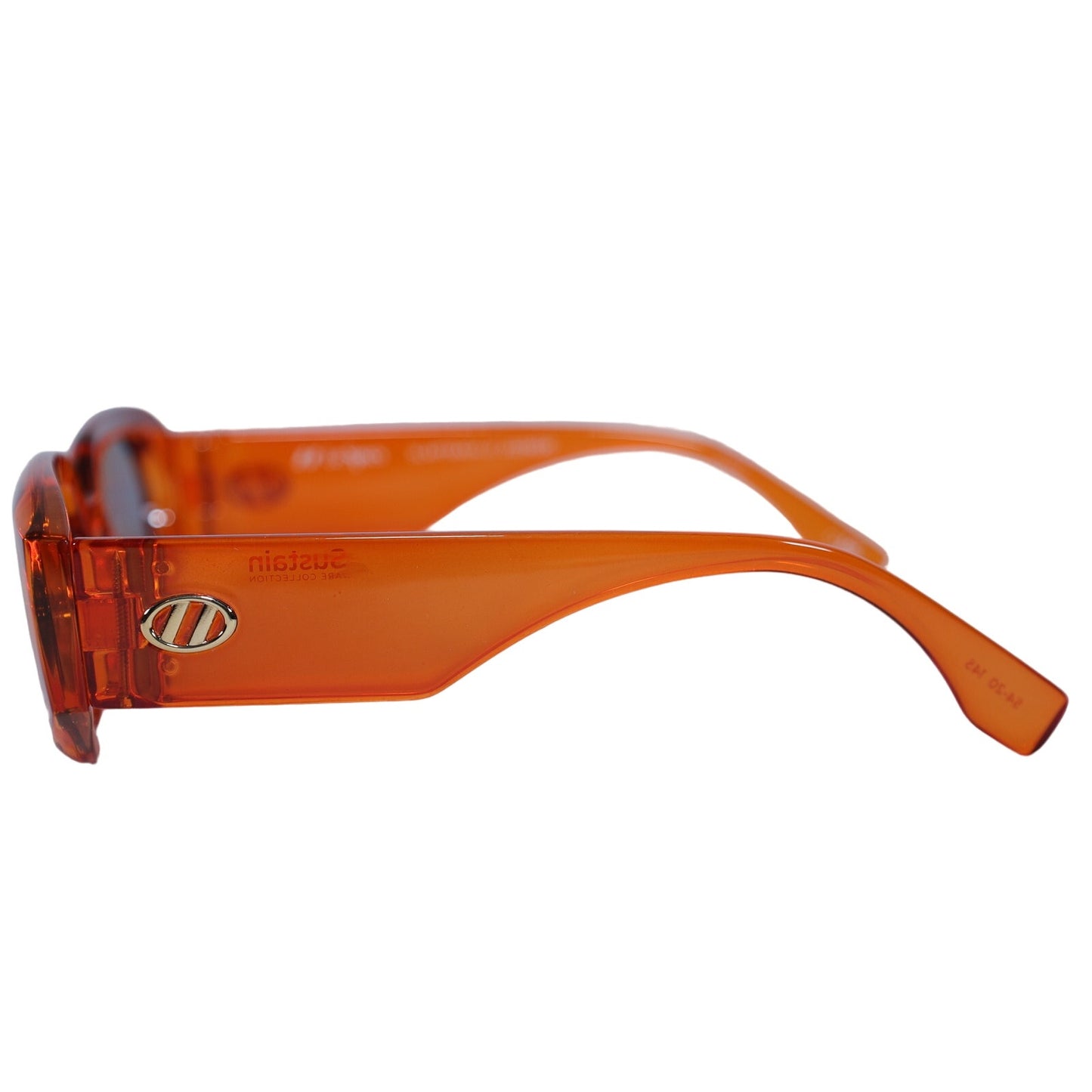 Le Specs Slaptrash Geometric Oval Sunglasses - Orange Soda / Aqua Blue