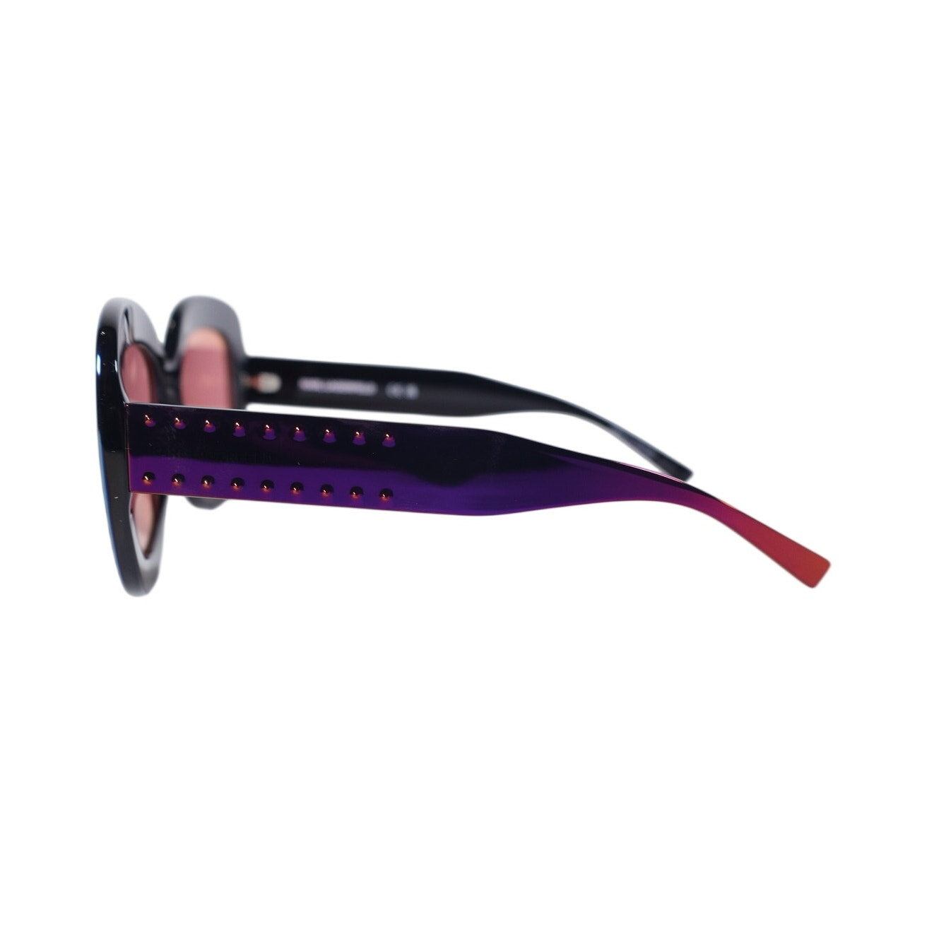 Karl Lagerfeld Oversized Square Sunglasses – Iridescent Wine Mirror