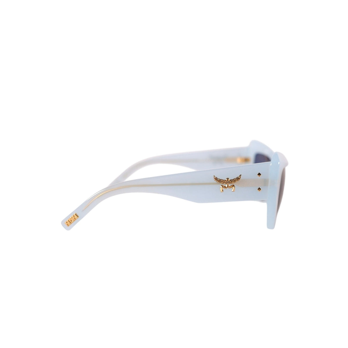 MCM Rectangle Cat Eye Sunglasses - Shiny Light Blue / Smoke