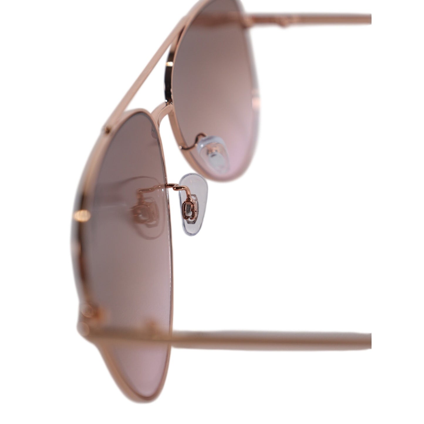 Steve Madden SANTANA Metal Aviator Sunglasses - Rose Gold / Pink Gradient