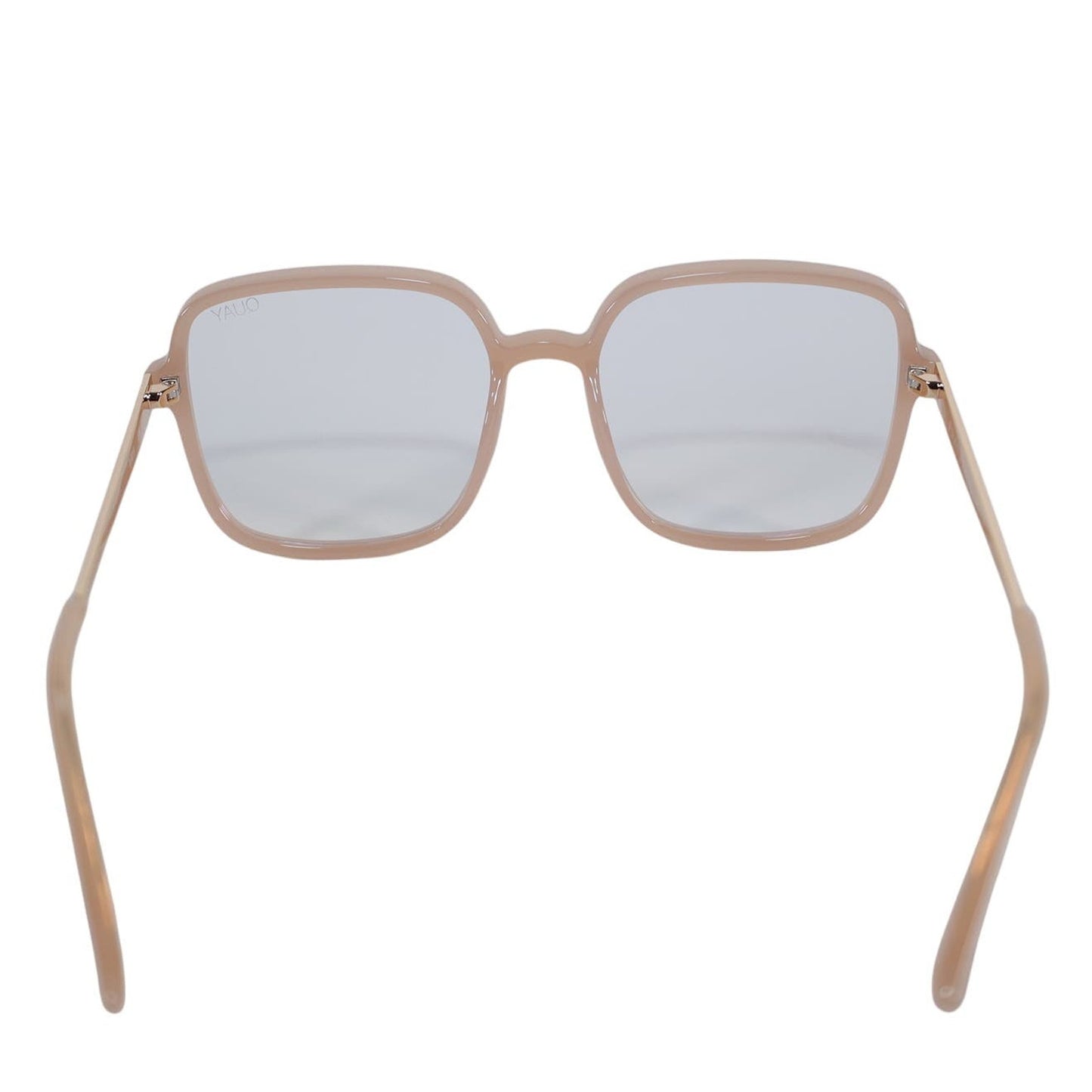 Quay Australia 9 TO 5 Square Blue Light Glasses - Peach/Clear Blue Light