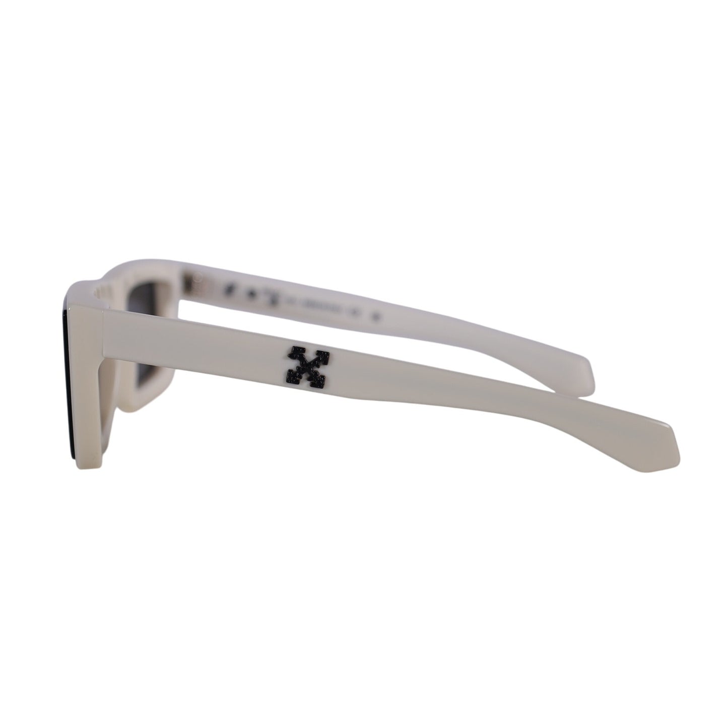 Off-White Narrow Rectangle JACOB Sunglasses - White/Dark Grey