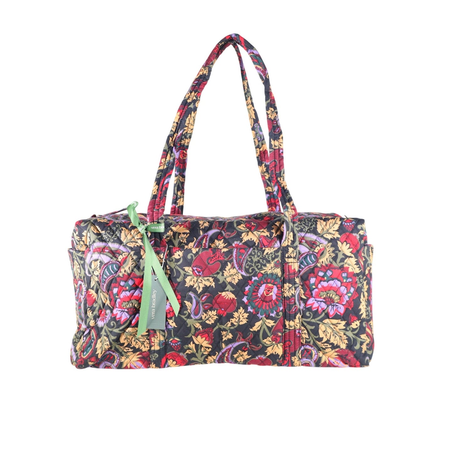 Vera Bradley Quilted Cotton Original Duffel Bag - Midnight Garden Paisley
