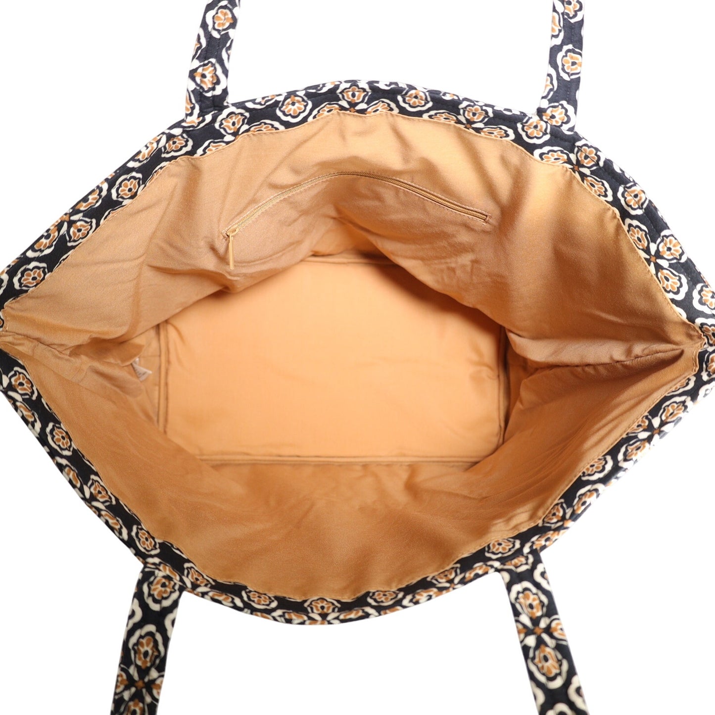 Vera Bradley Quilted Cotton Grand Tote - Butter Cookie Medallion Moonless Night