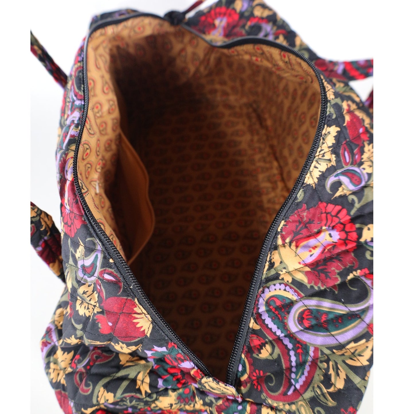 Vera Bradley Quilted Cotton Original Duffel Bag - Midnight Garden Paisley