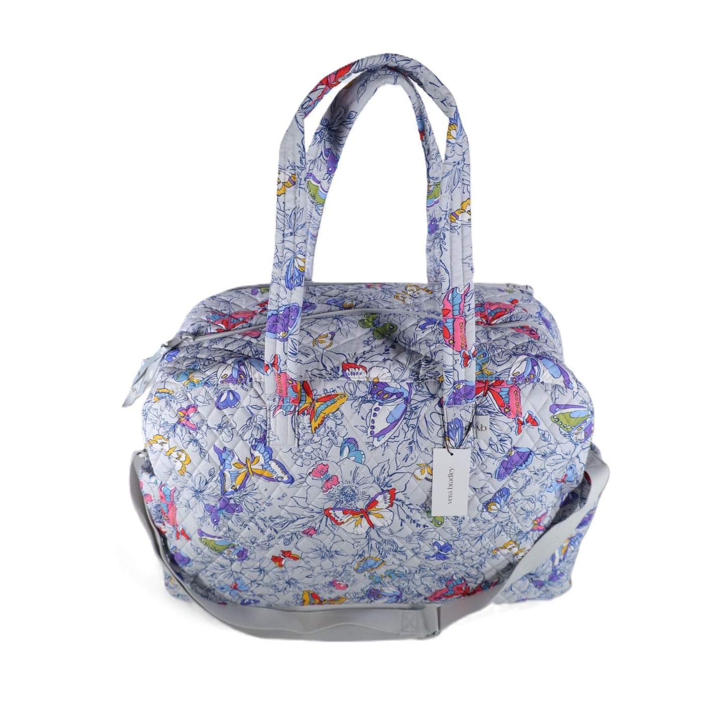 Vera Bradley Large Cotton Quilted Weekender Travel Bag - Butterflies