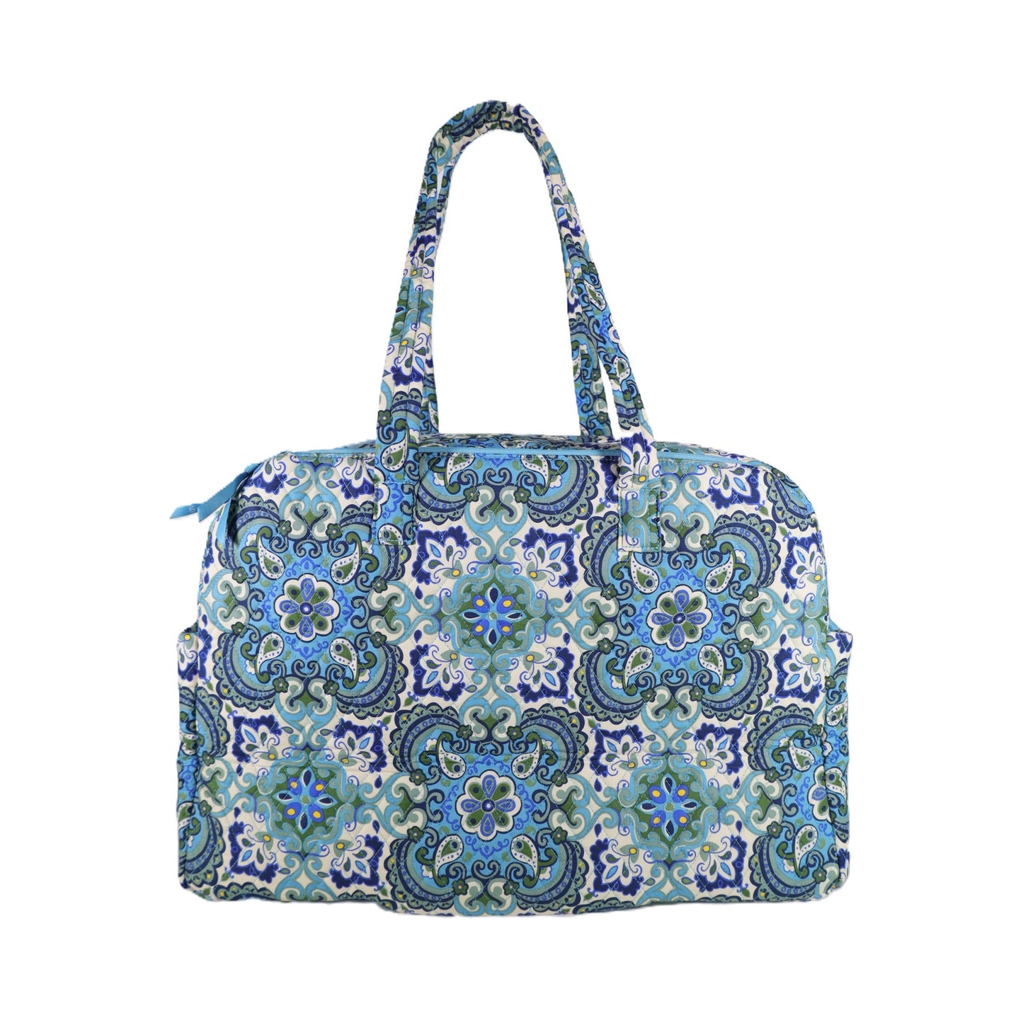 Vera Bradley Large Cotton Quilted Weekender Travel Bag - Maritime Medallion