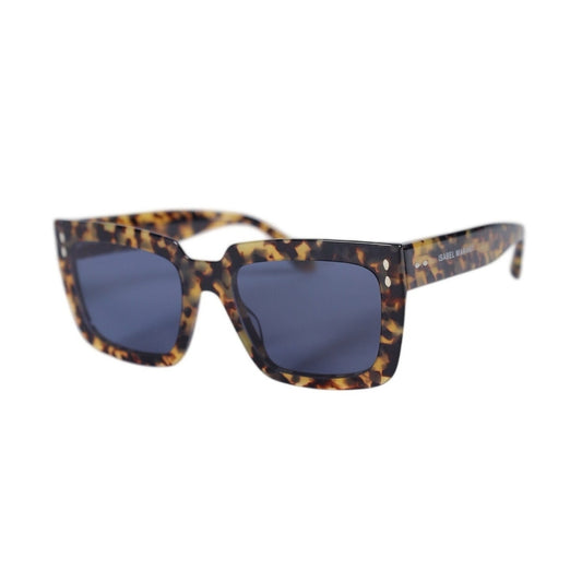 Isabel Marant Square Womens Designer Sunglasses - Yellow Havana / Blue