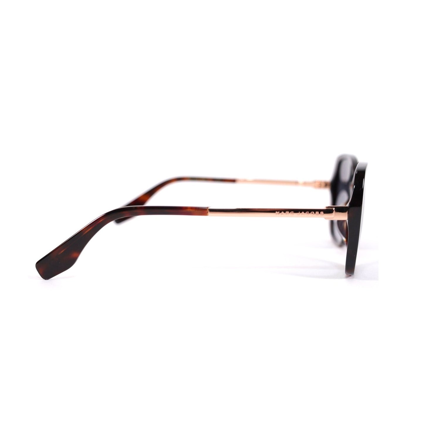 Marc Jacobs Womens Oval Butterfly Sunglasses-Black Brown Tortoise/Dark Grey