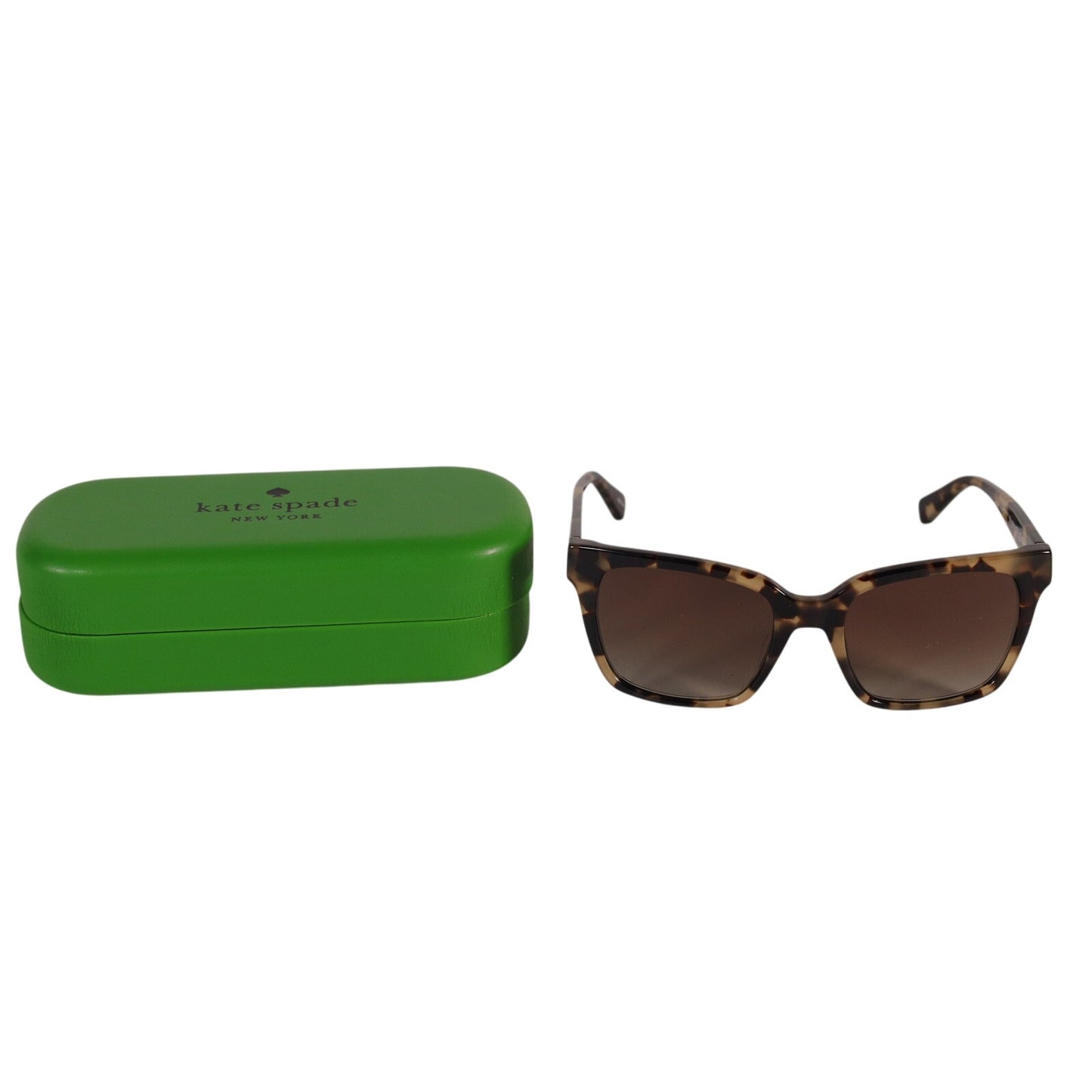 Kate Spade HARLOW Square Polarized Womens Sunglasses - Light Havana / Brown