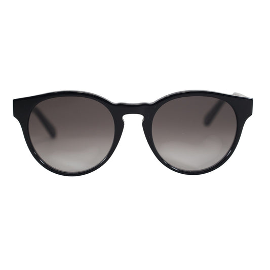 Salvatore Ferragamo Round Sunglasses - Shiny Black