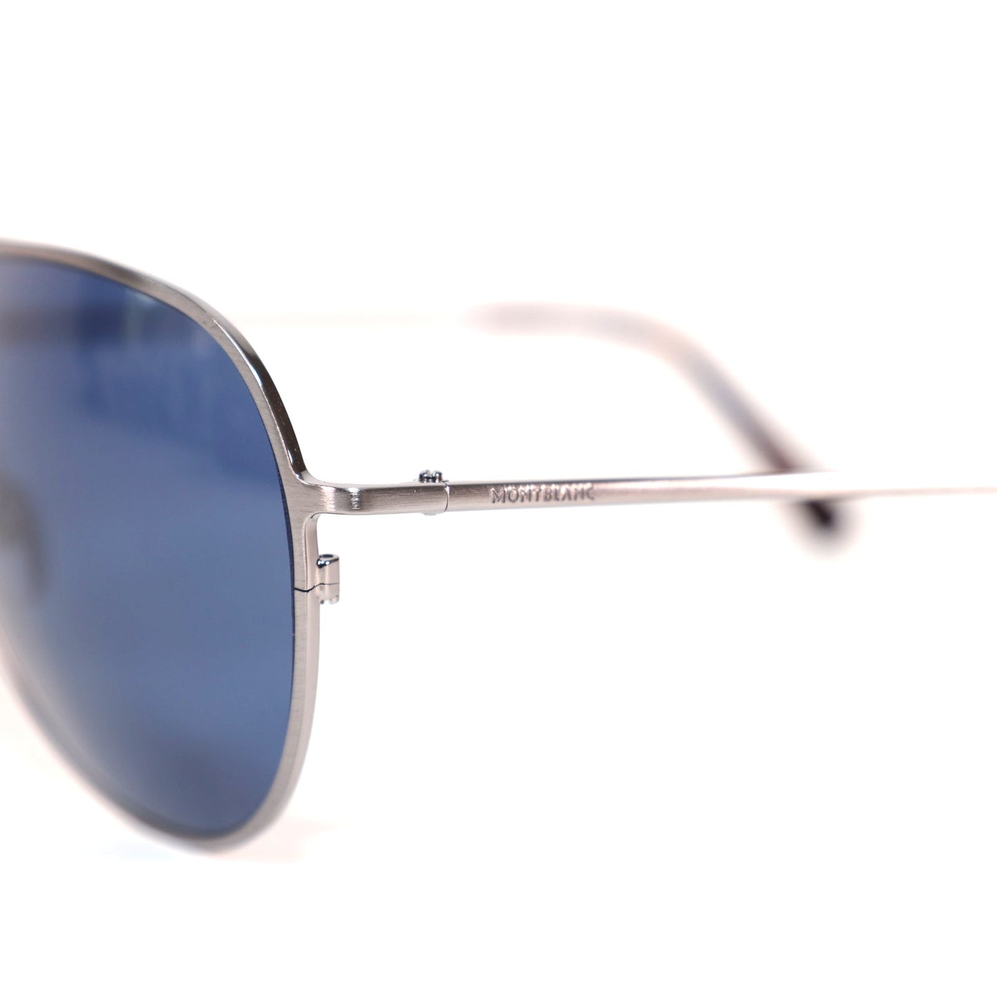 Montblanc Mens Aviator Sunglasses - Gunmetal Grey/Blue