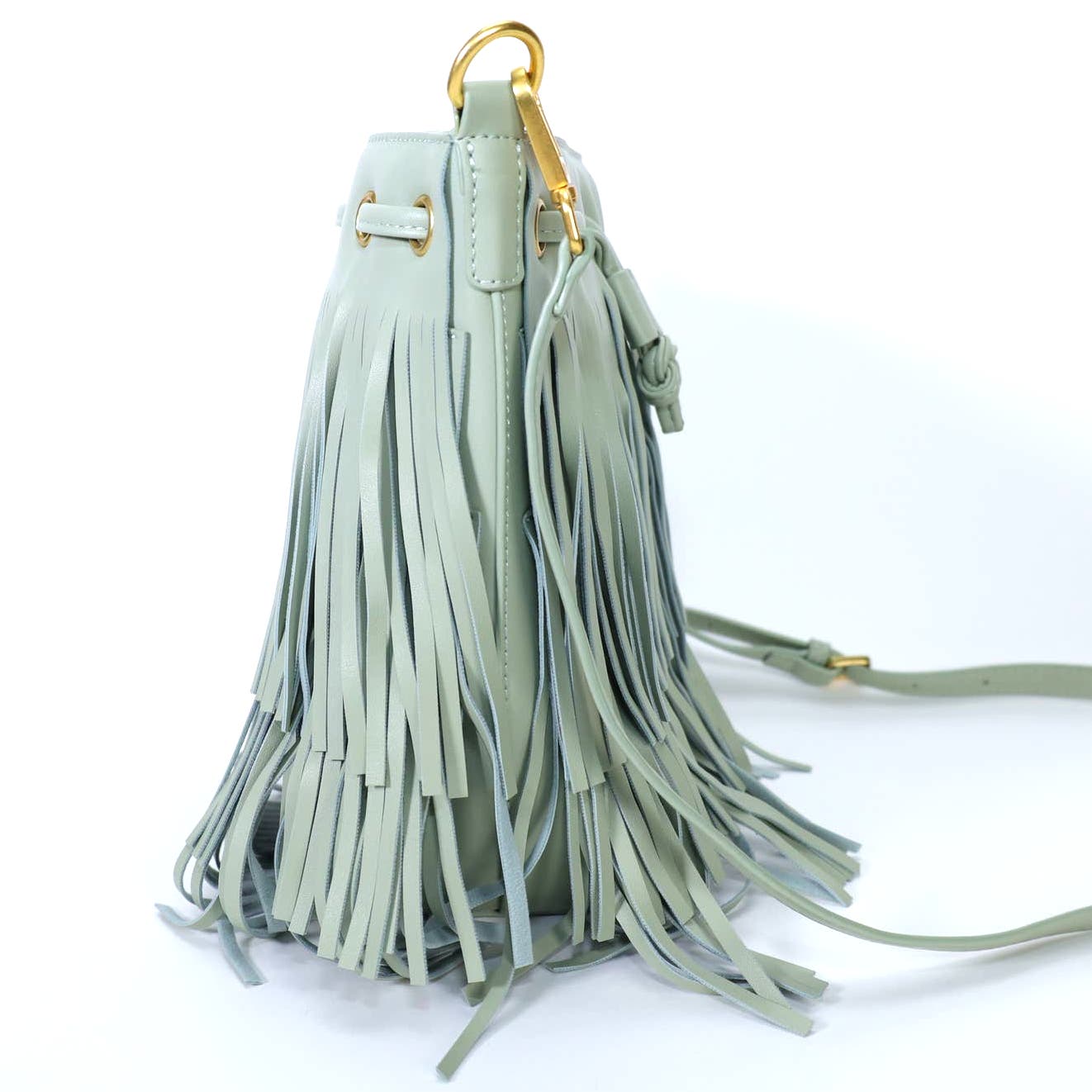 Melie Bianco Vegan Leather Julie Bucket Bag - Mint Green