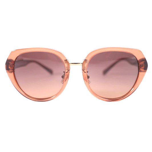 Coach Round Womens Sunglasses - Transparent Amber/Brown