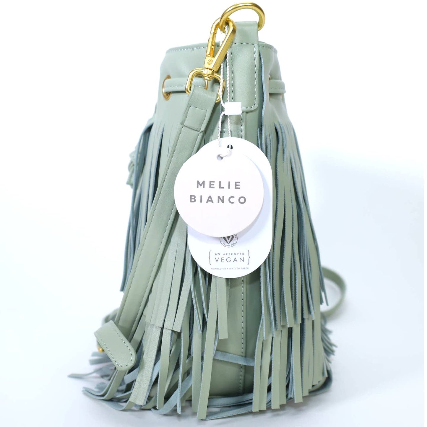 Melie Bianco Vegan Leather Julie Bucket Bag - Mint Green