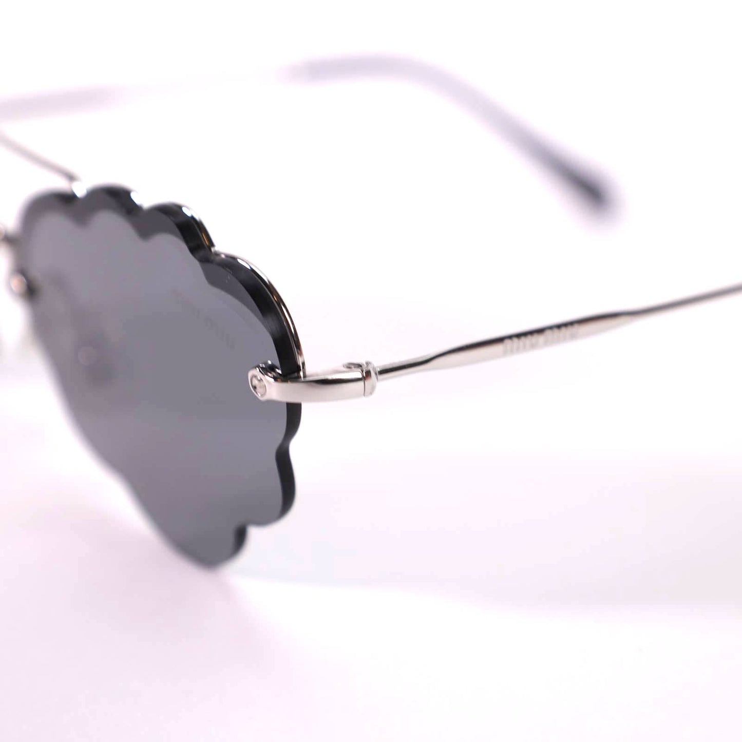 Miu Miu 58mm Cloud Sunglasses - Silver/Dark Grey Flash