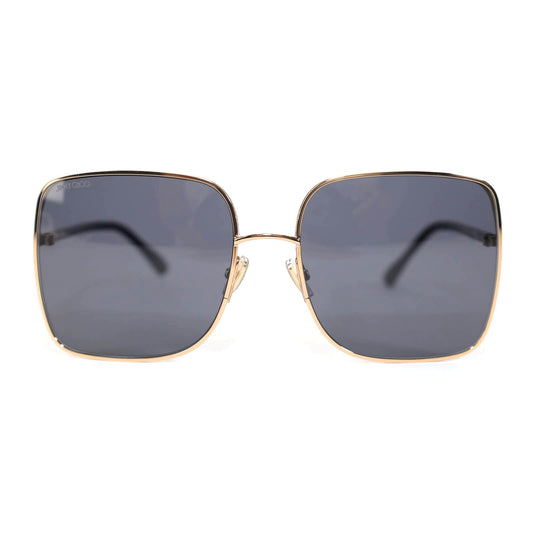 Jimmy Choo Oversized Square Aliana Sunglasses - Gold/Black